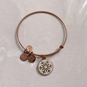 Alex and Ani rose gold snow flake bracelet